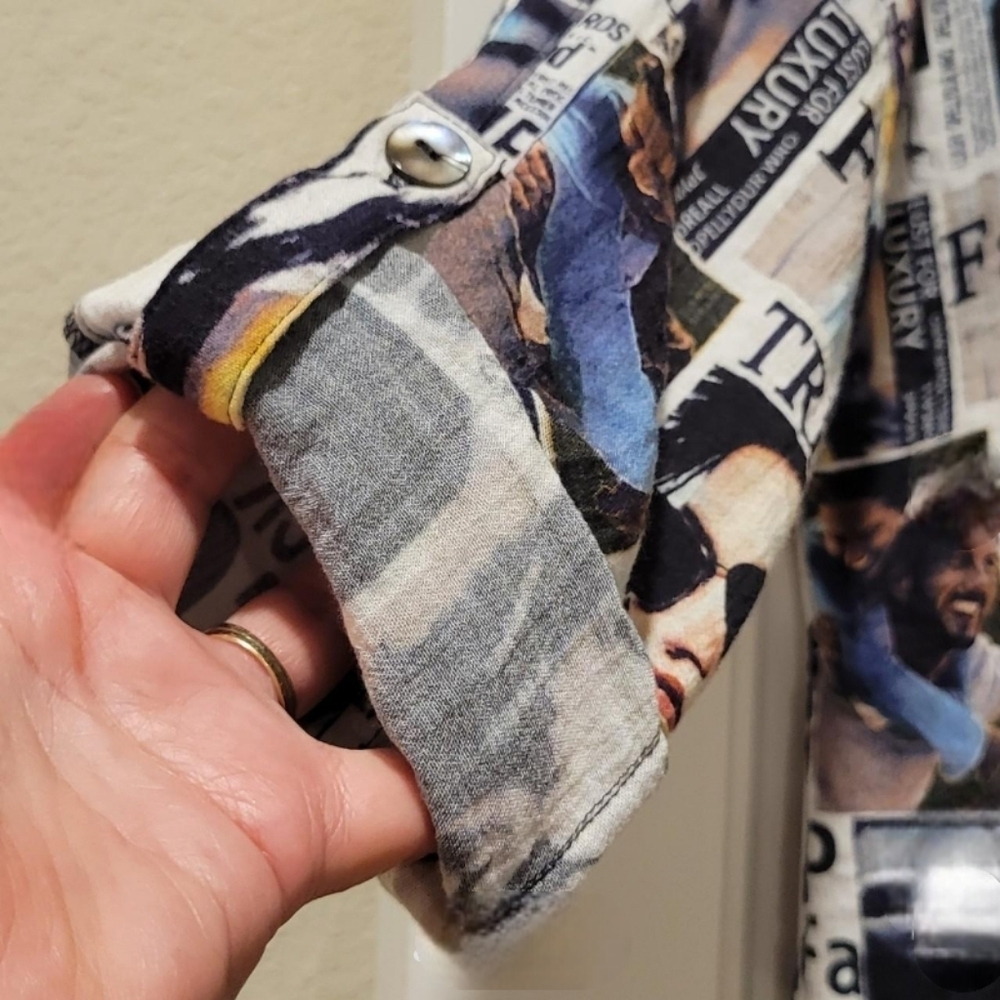 John + Mark Button Front Blouse Size Large - image 5